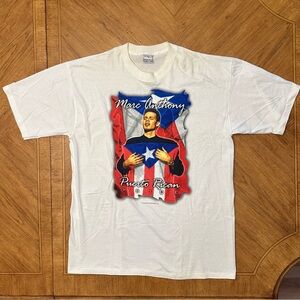 Vintage Marc Anthony Tshirt Size XL Puerto Rican Pride Flag Y2K All Sport Tag